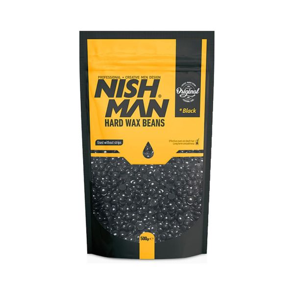 Воск в гранулах для депиляции Nishman Hard Wax Beans Black 500 г - фото