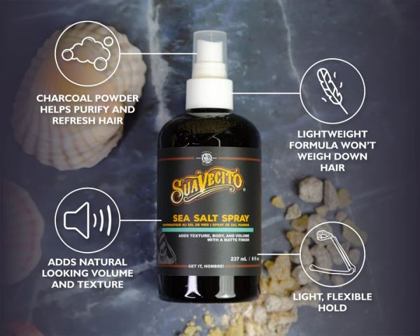 Солевой спрей для волос Suavecito Sea Salt Spray 237 мл - фото